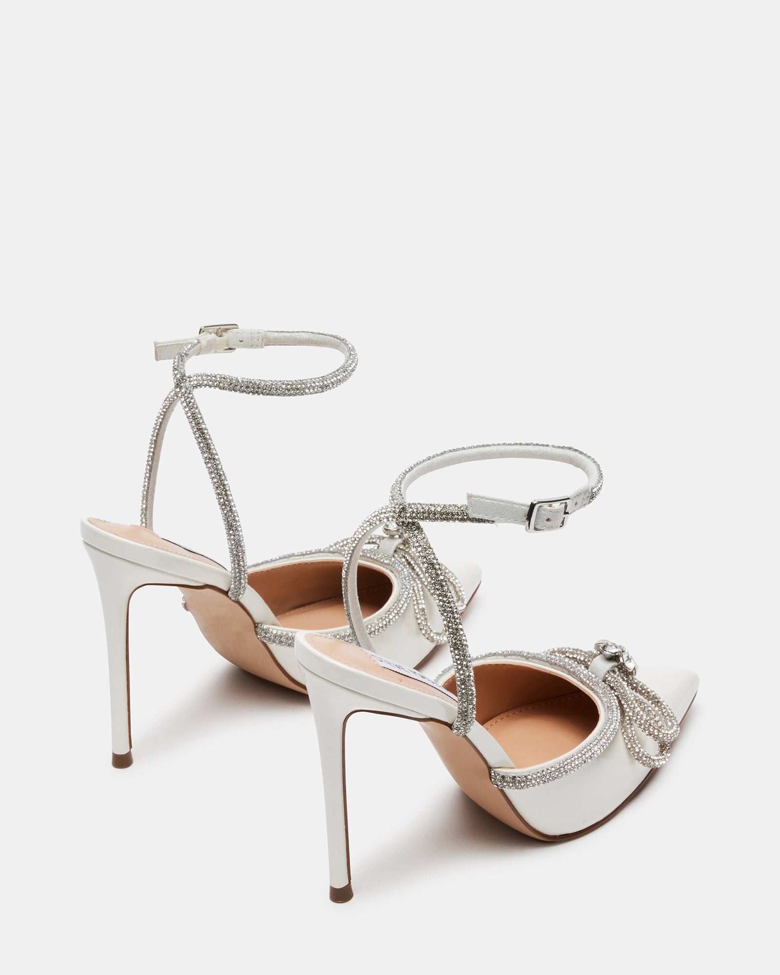 VIABLE Off-White Heel | Women's Rhinestone-Embellished Stilettos ...