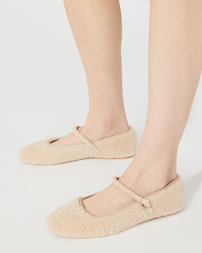 VINETTA FAUX SHEARLING NATURAL