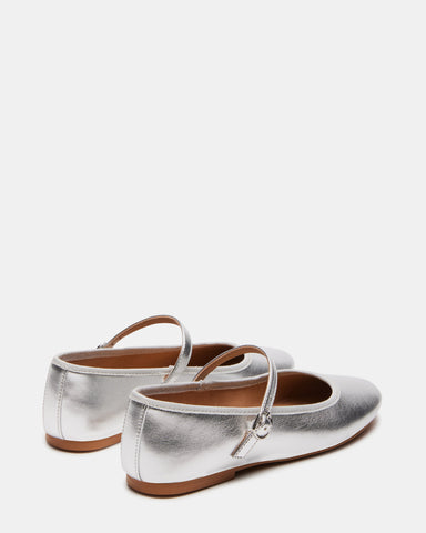 ANISA BALLET FLATS SILVER DISTRESSED LEATHER