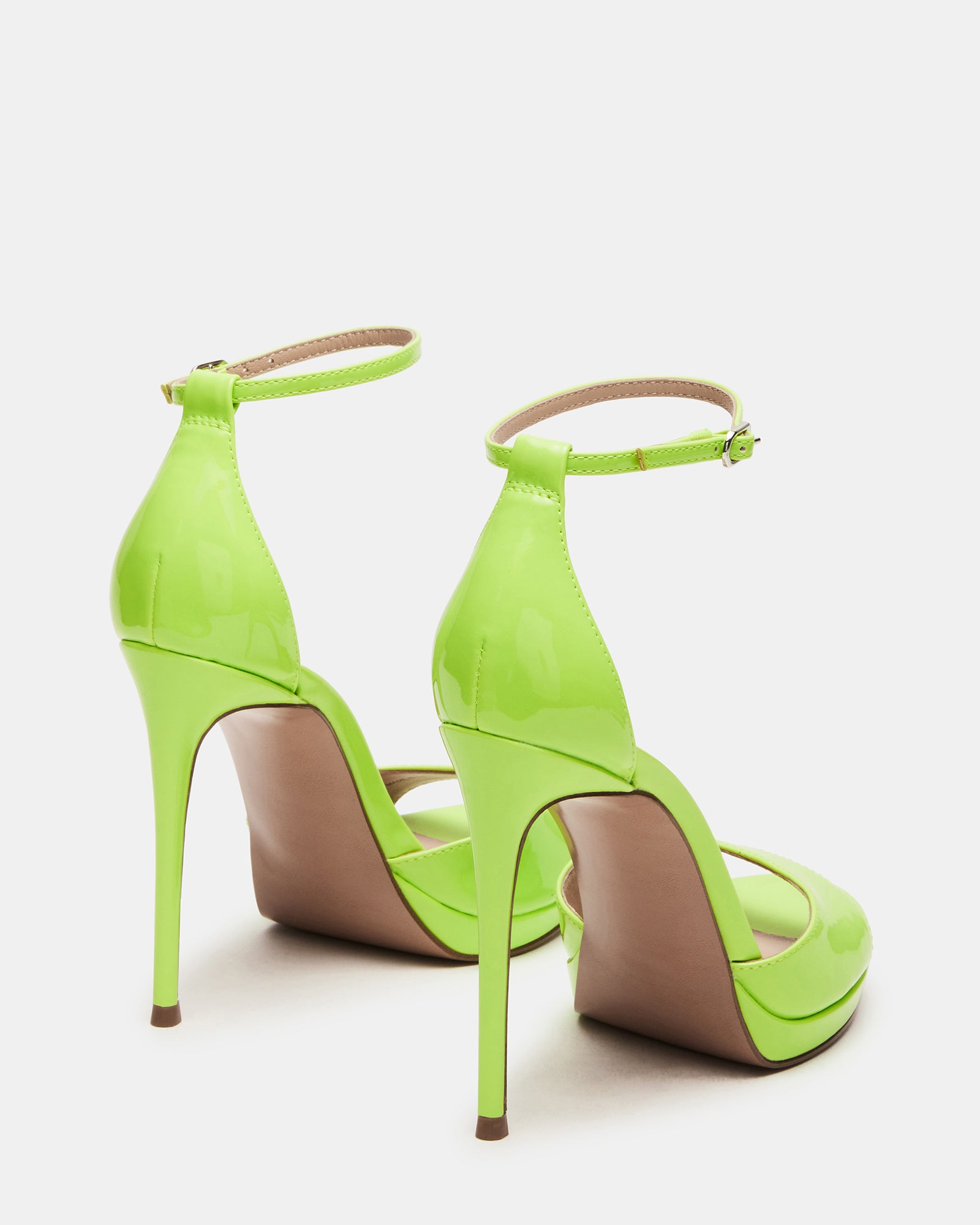 WILEY Neon Green Open Toe Stiletto Heel | Women's Heels – Steve Madden