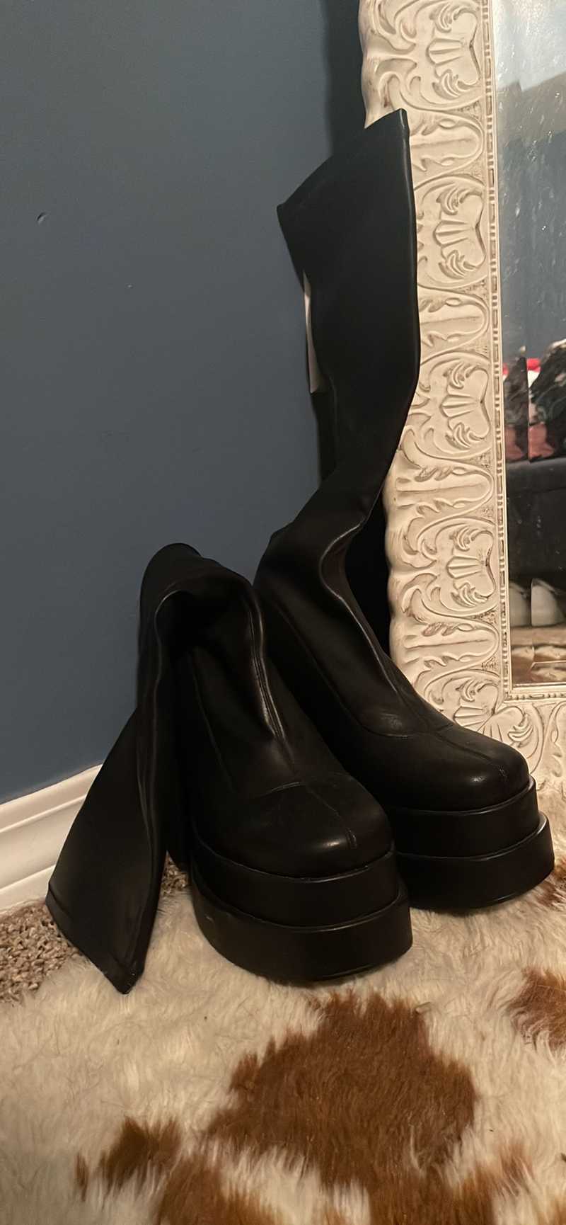 CYPRESS Black Platform Boots  Women's Vegan Leather Boots – Steve