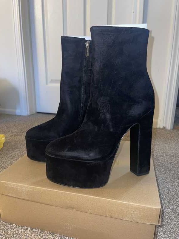 Steve madden outlet gratify black suede