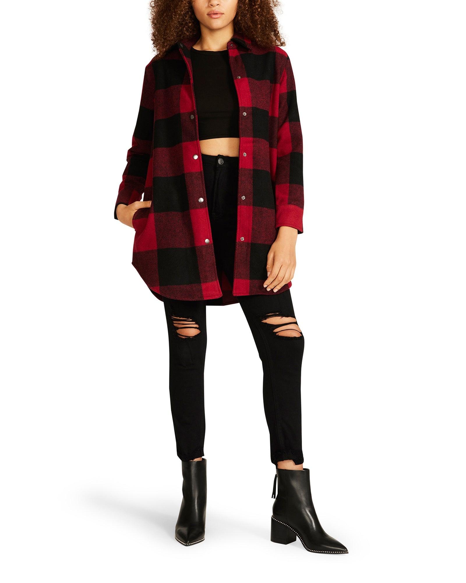 Plaid Times Oversize Coat Bb Dakota By Steve Madden