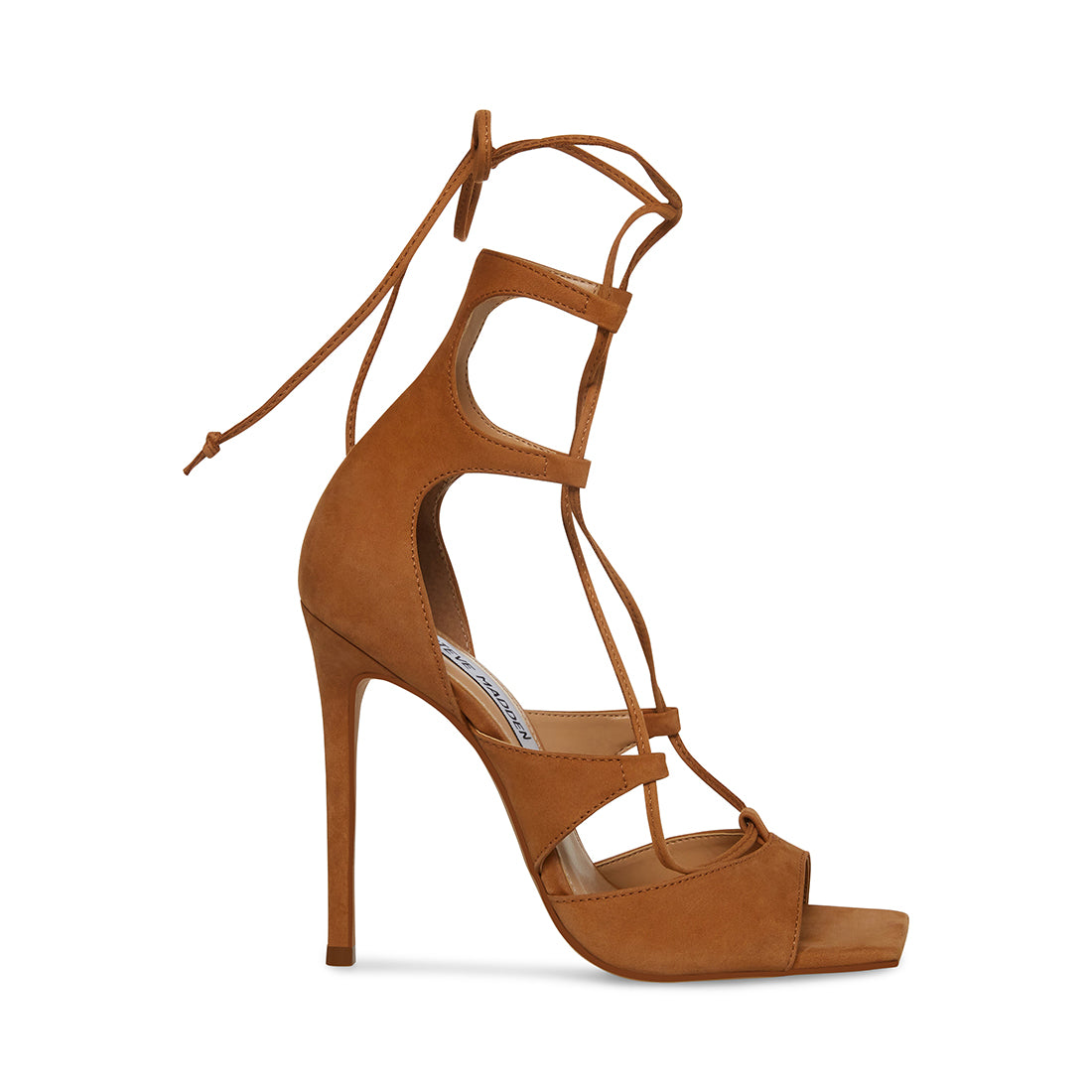 CAROL Tan Square Toe Lace-Up Heel | Women's Heels – Steve Madden