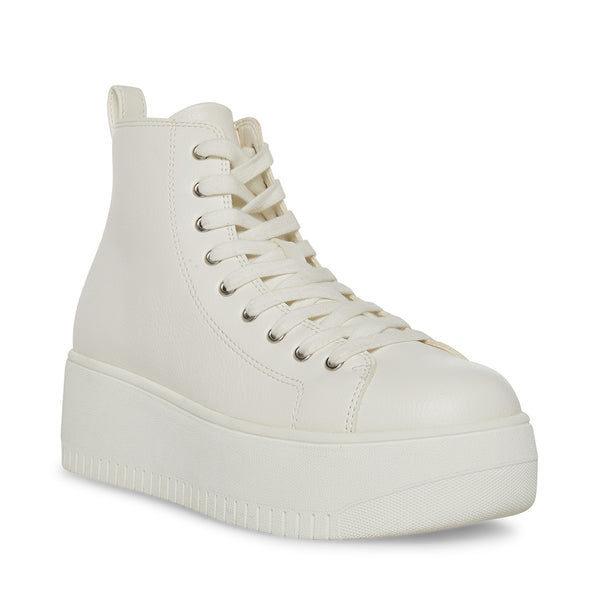 RAYLEE White High-Top Lace-Up Sneaker | Women's Sneakers – Steve Madden