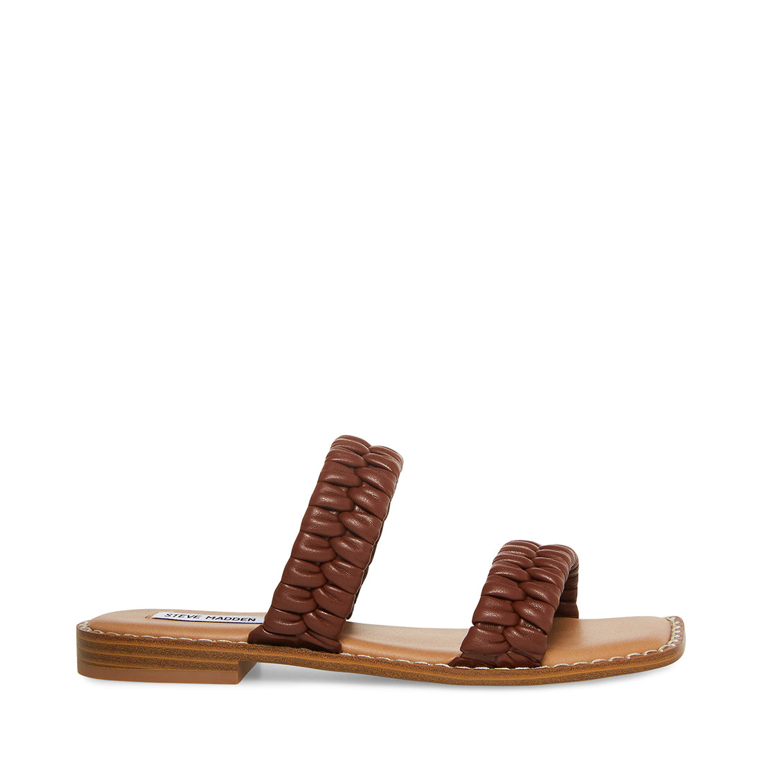 STACIE Brown Square Toe Slide Sandal | Women's Sandals – Steve Madden